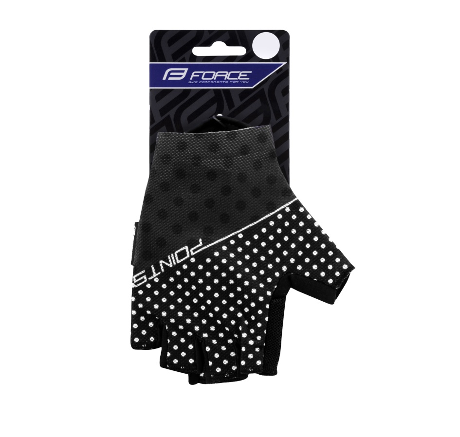 gloves F POINTS LADY w/o fastening, black-white