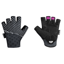 gloves F POINTS LADY w/o fastening, black-white