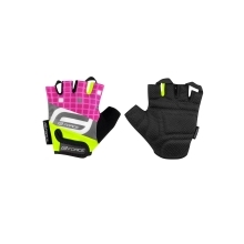 gloves F SQUARE KID, fluo-pink