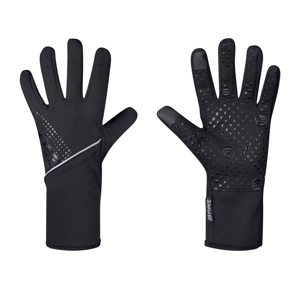 gloves F VISION softshell, spring-autumn, black