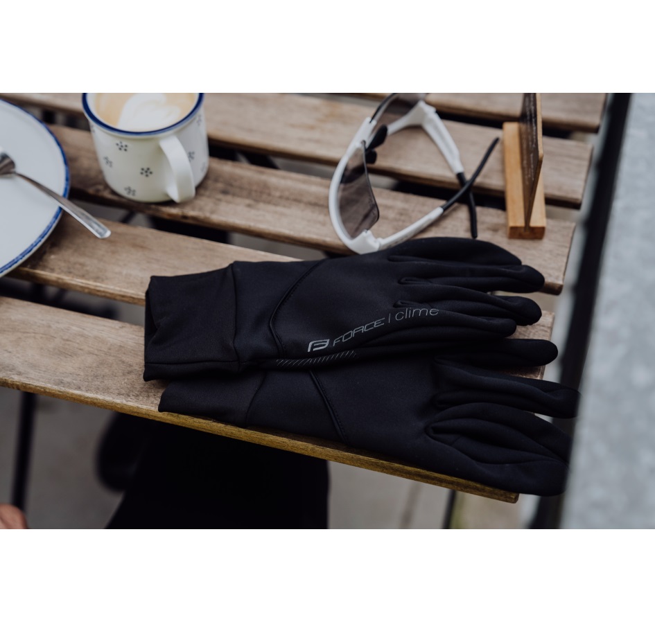gloves FORCE CLIME, black