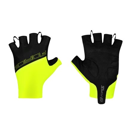 gloves FORCE EVEN w/o fastening, fluo-black