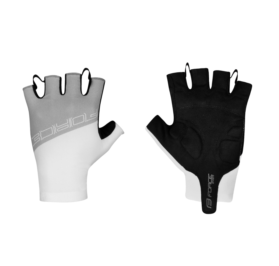 gloves FORCE EVEN w/o fastening, grey-white S