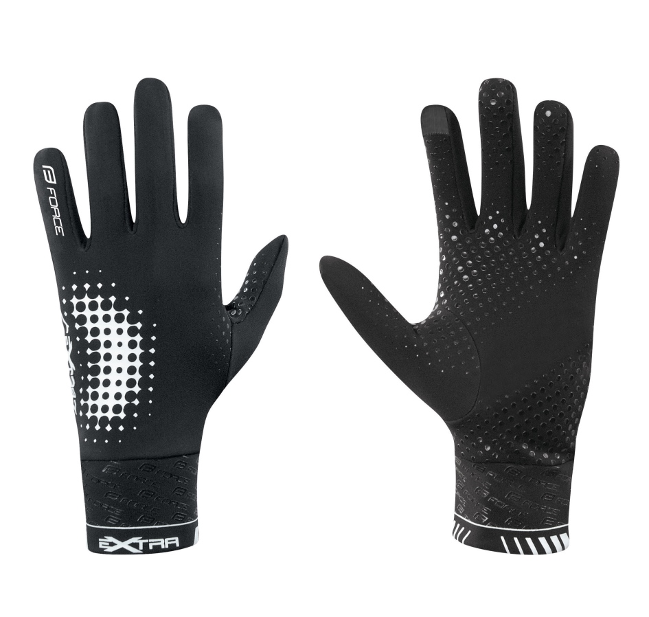 gloves FORCE EXTRA, spring-autumn, black S