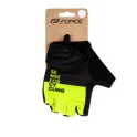 gloves FORCE FINE, black-fluo
