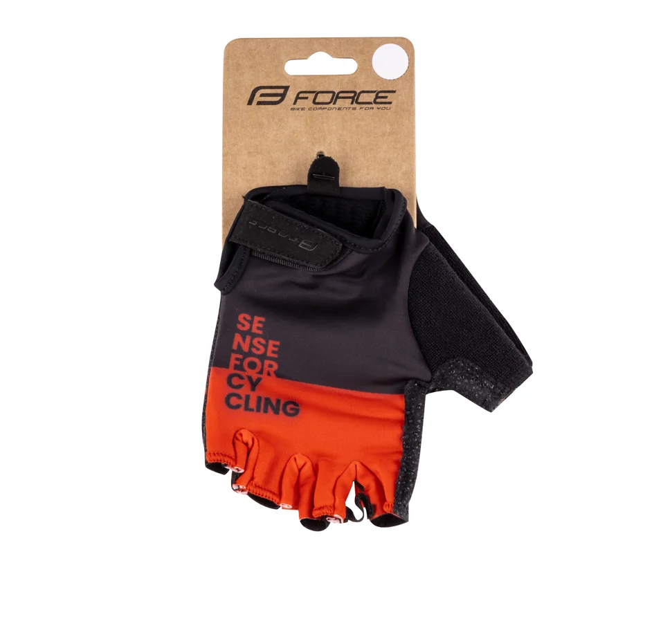 gloves FORCE FINE, black-red