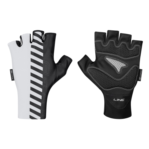 gloves FORCE LINE w/o fastening, white-black