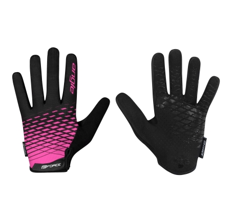 gloves FORCE MTB ANGLE summer, pink-black