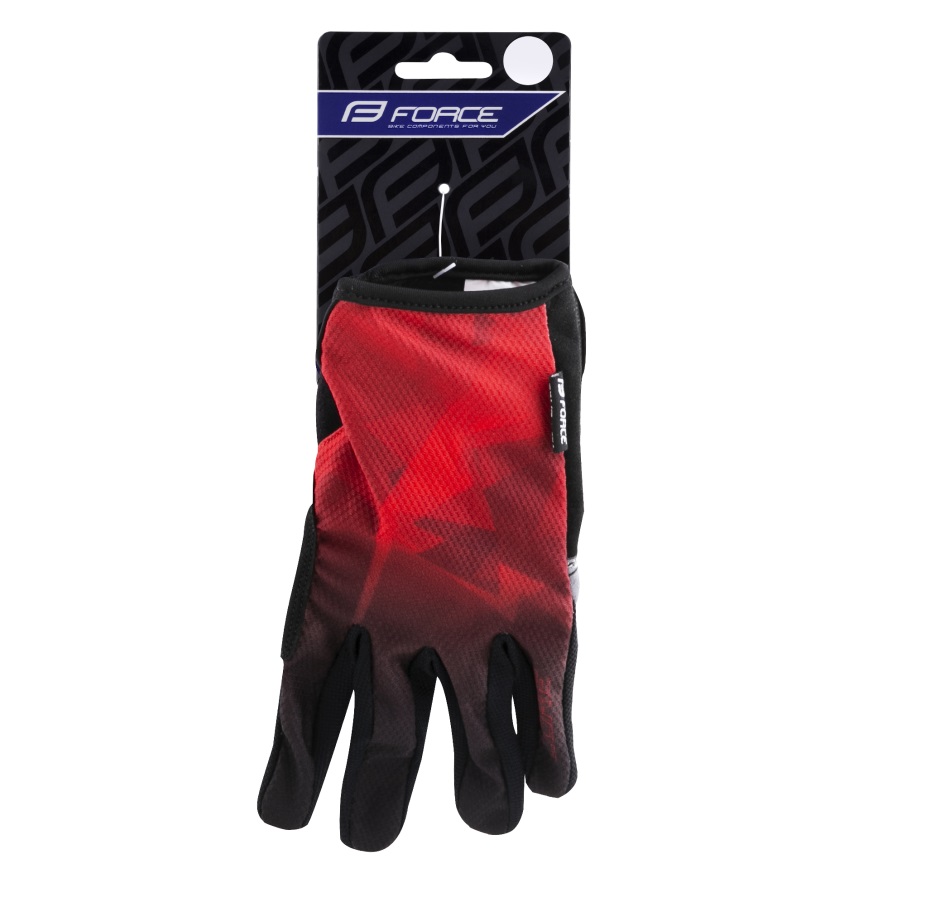 gloves FORCE MTB CORE summer, red