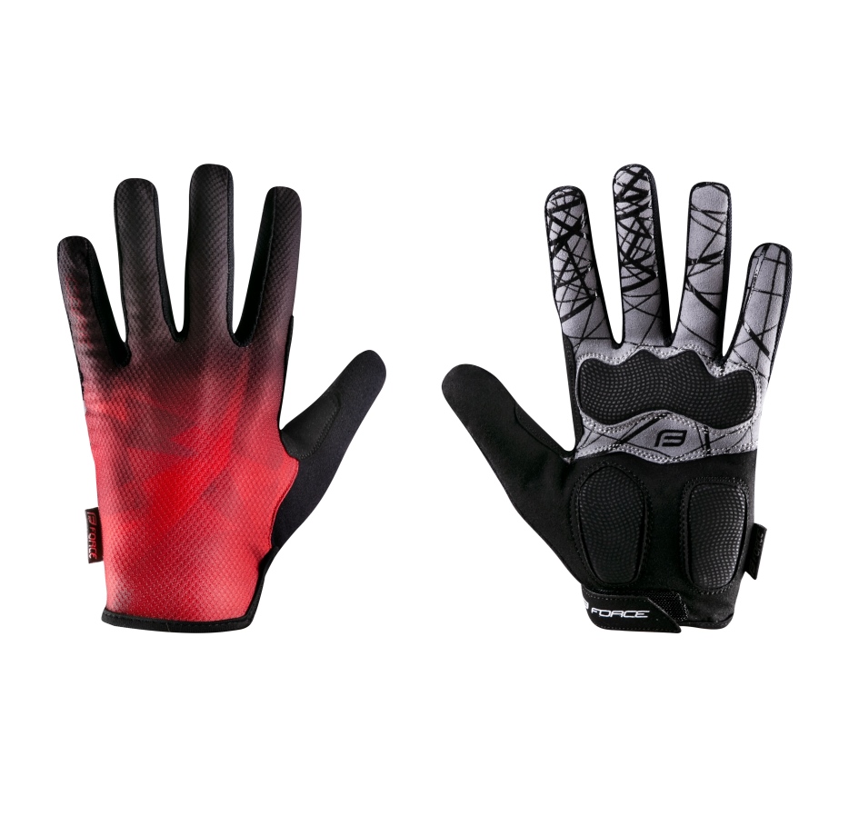 gloves FORCE MTB CORE summer, red