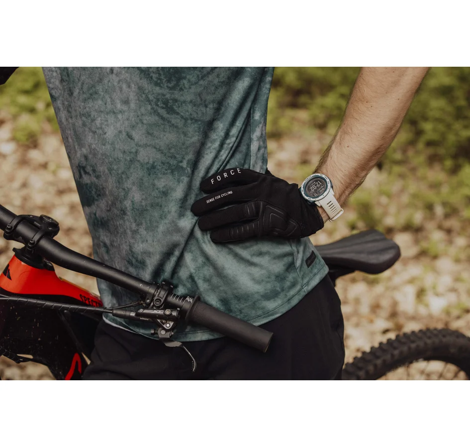 gloves FORCE MTB CRAG, black