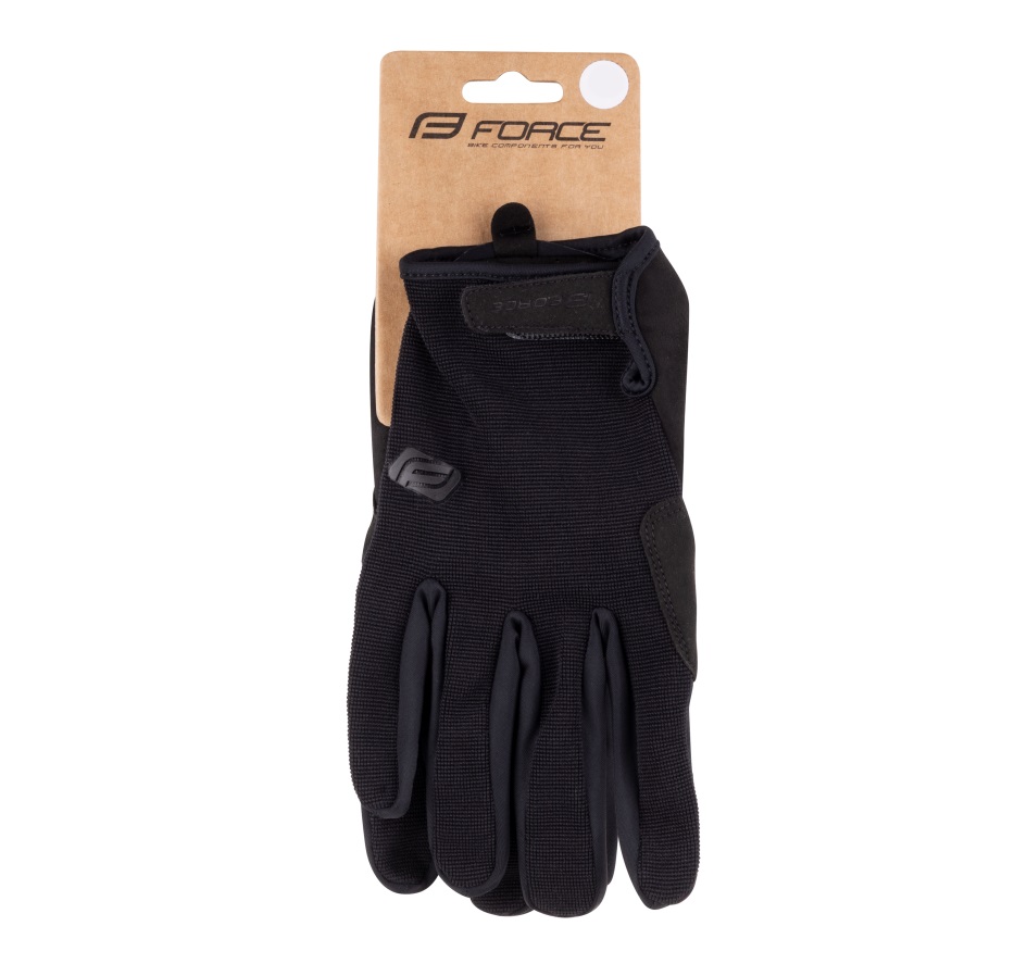 gloves FORCE MTB MOUNT, black