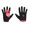 gloves FORCE MTB POWER, black-red XS