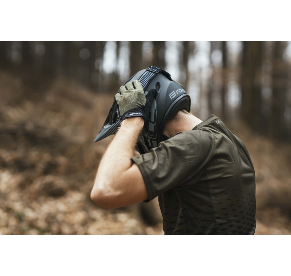 gloves FORCE MTB SWIPE summer, army