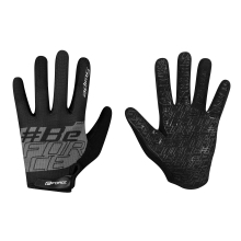 gloves FORCE MTB SWIPE summer, black-grey