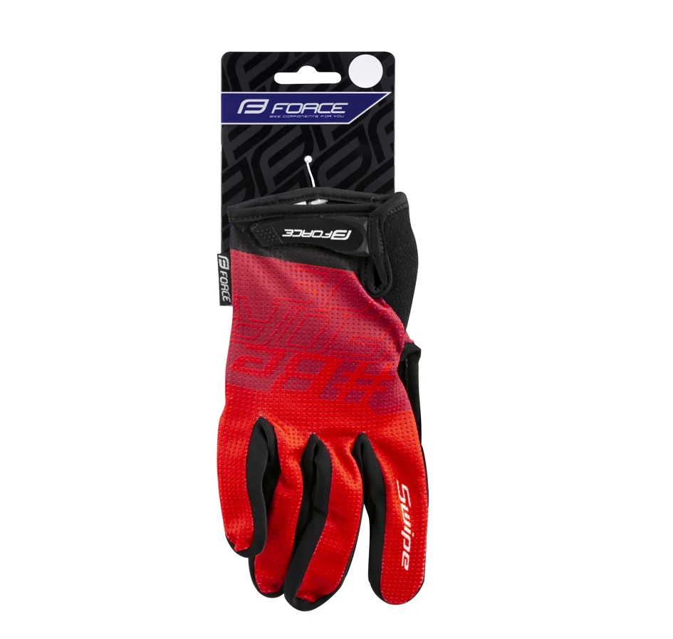 gloves FORCE MTB SWIPE summer, red