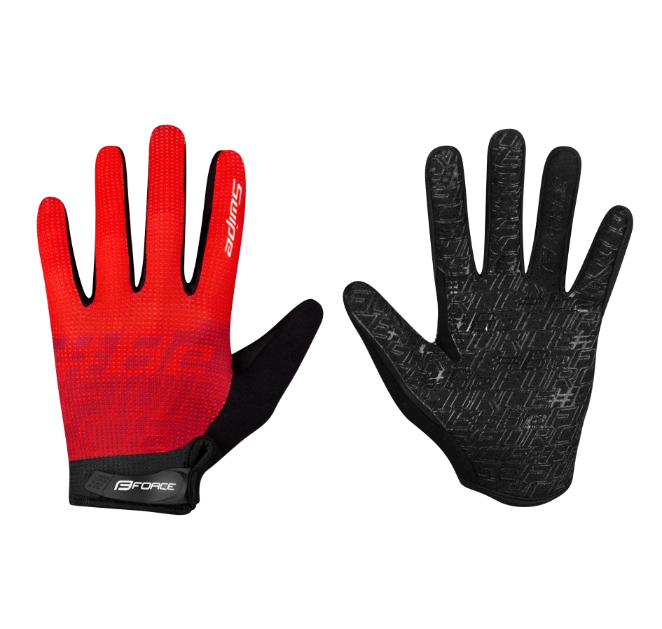 gloves FORCE MTB SWIPE summer, red