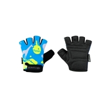 gloves FORCE PLANETS KID, blue-fluo