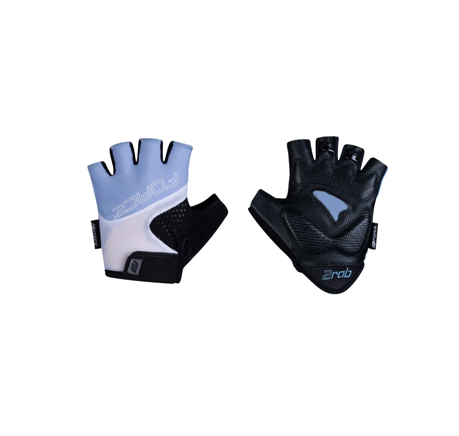 gloves FORCE RAB 2 gel KID, black-blue-white