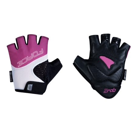 gloves FORCE RAB 2 gel LADY, black-pink-white