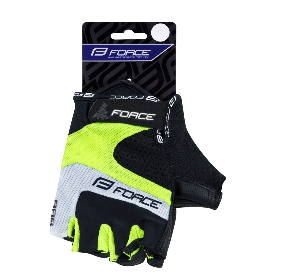 gloves FORCE RAB gel, fluo 
