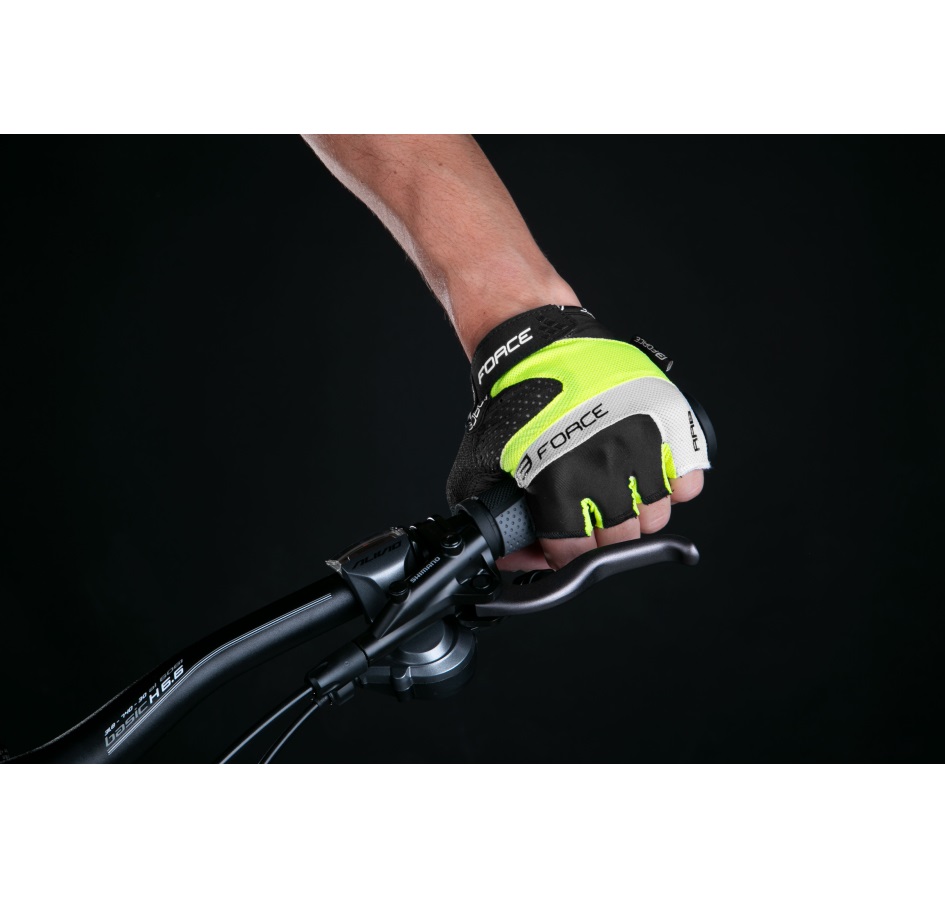gloves FORCE RAB gel, fluo 