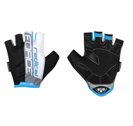gloves FORCE RADICAL, black-white-blue 