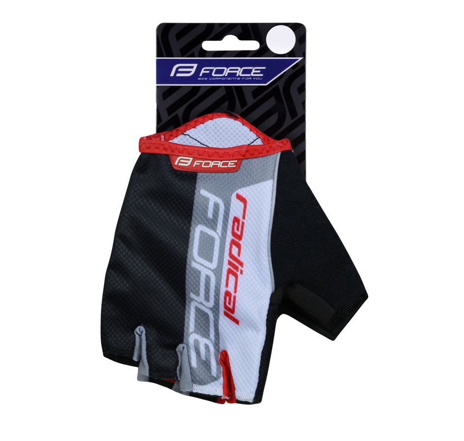 gloves FORCE RADICAL, black-white-red 
