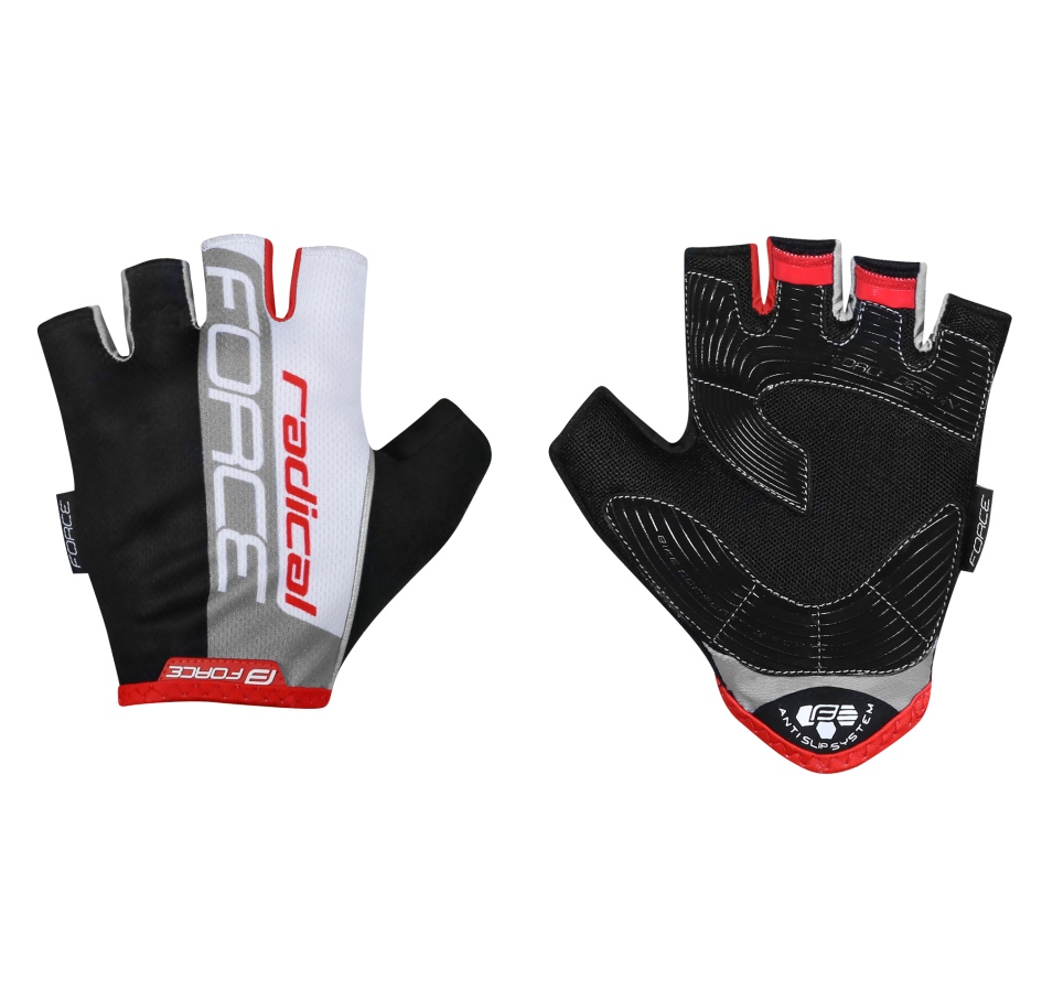 gloves FORCE RADICAL, black-white-red 