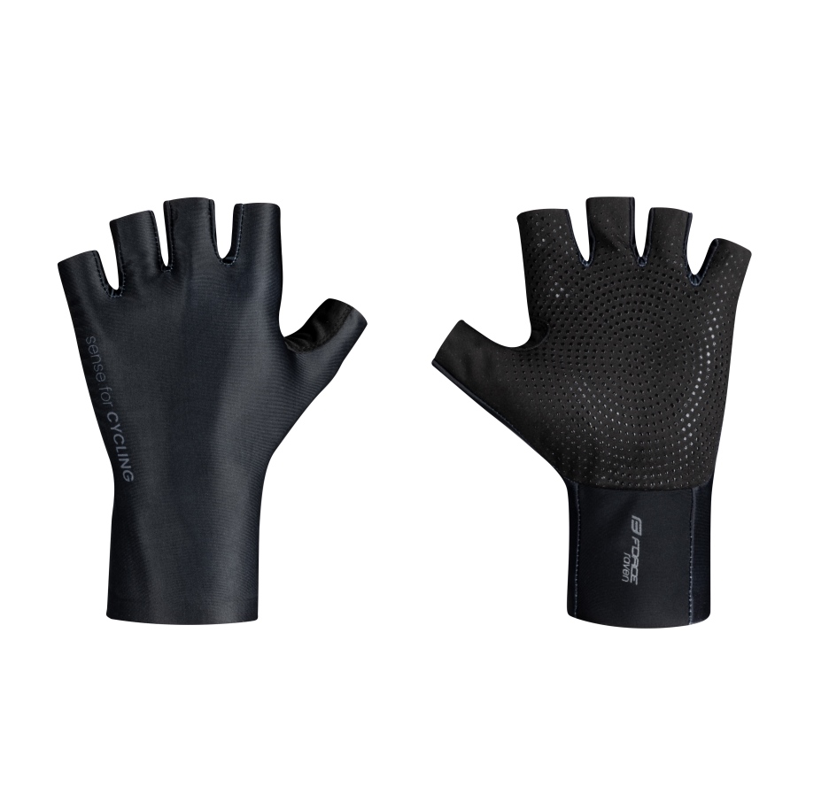 gloves FORCE RAVEN without fastening, black M