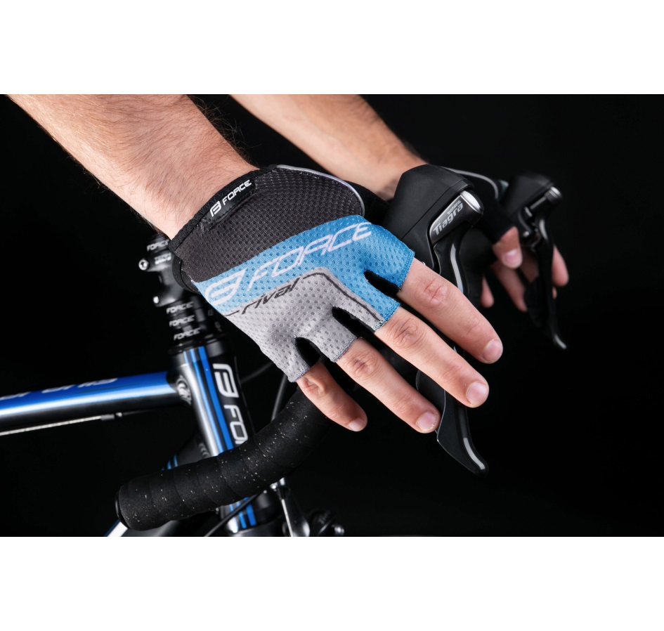 gloves FORCE RIVAL, black-blue