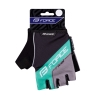 gloves FORCE RIVAL, black-turquoise