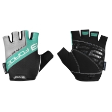 gloves FORCE RIVAL, black-turquoise