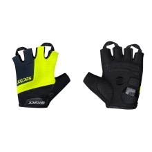 gloves FORCE SECTOR gel, black-fluo