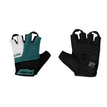 gloves FORCE SECTOR gel, black-petrol blue