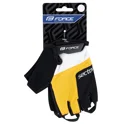 gloves FORCE SECTOR gel, black-yellow 