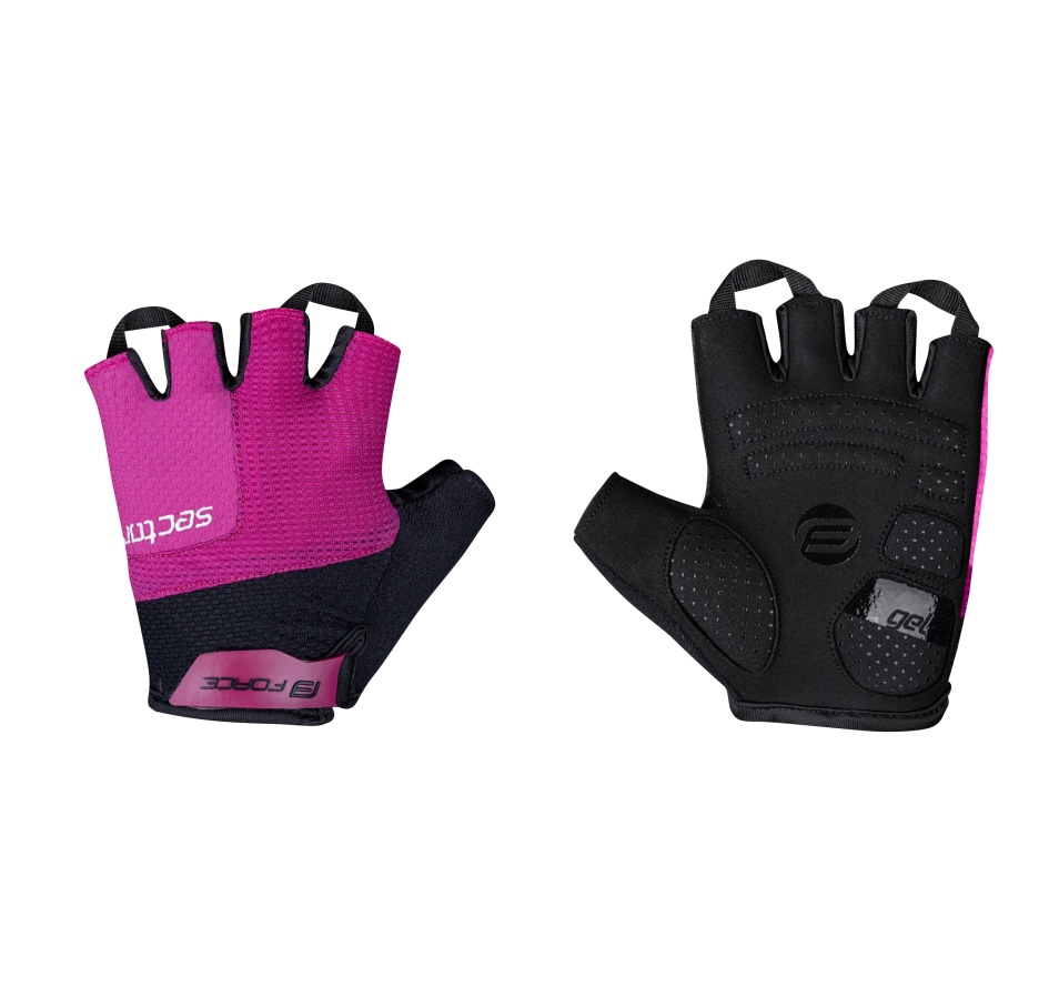 gloves FORCE SECTOR LADY gel, black-pink XXL