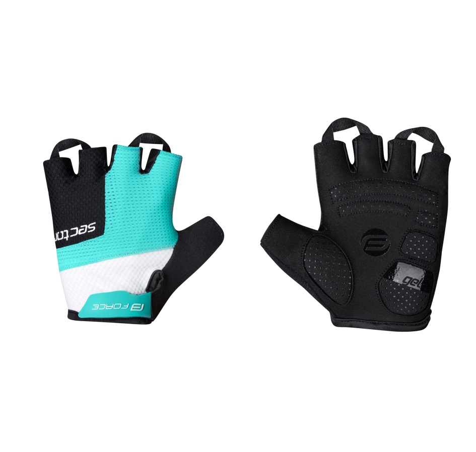 gloves FORCE SECTOR LADY gel, black-turquoise