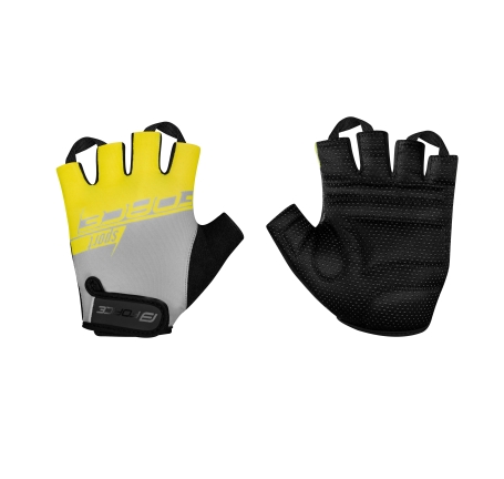 gloves FORCE SPORT, grey-yellow