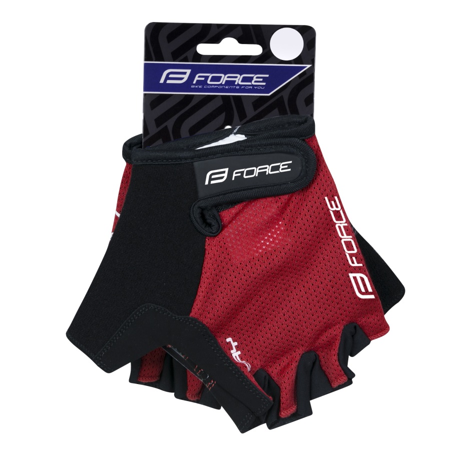 gloves FORCE TERRY, red 