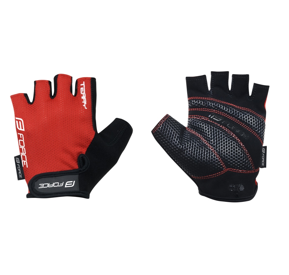 gloves FORCE TERRY, red 