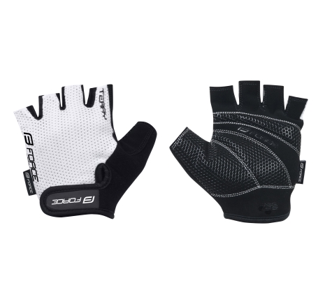 gloves FORCE TERRY, white 