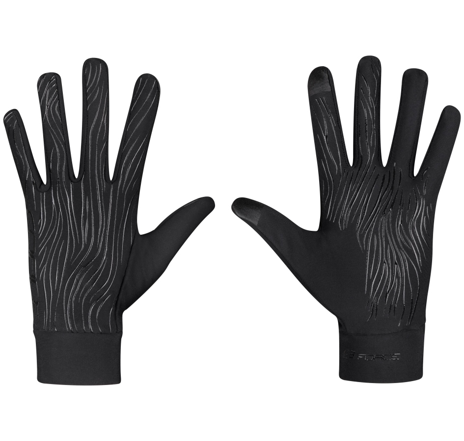 gloves FORCE TIGER spring-autumn, black M