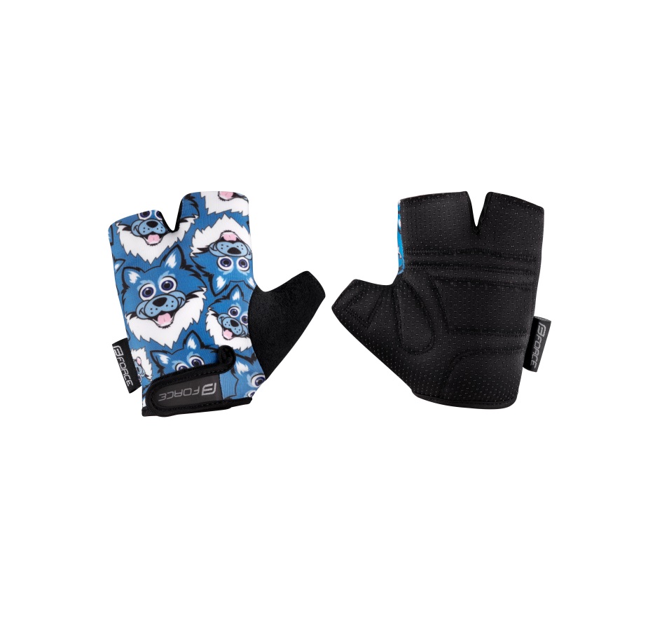 gloves FORCE WOLFIE KID, blue