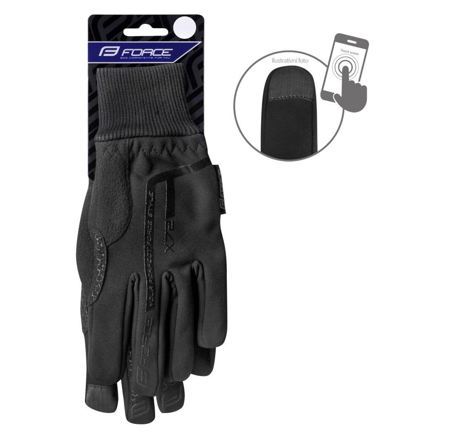 gloves winter FORCE KID X72, black