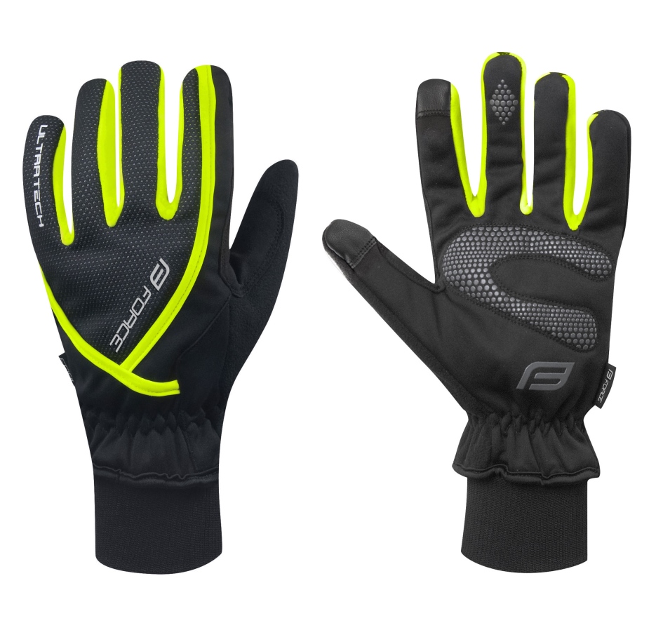 gloves winter FORCE ULTRA TECH, fluo S