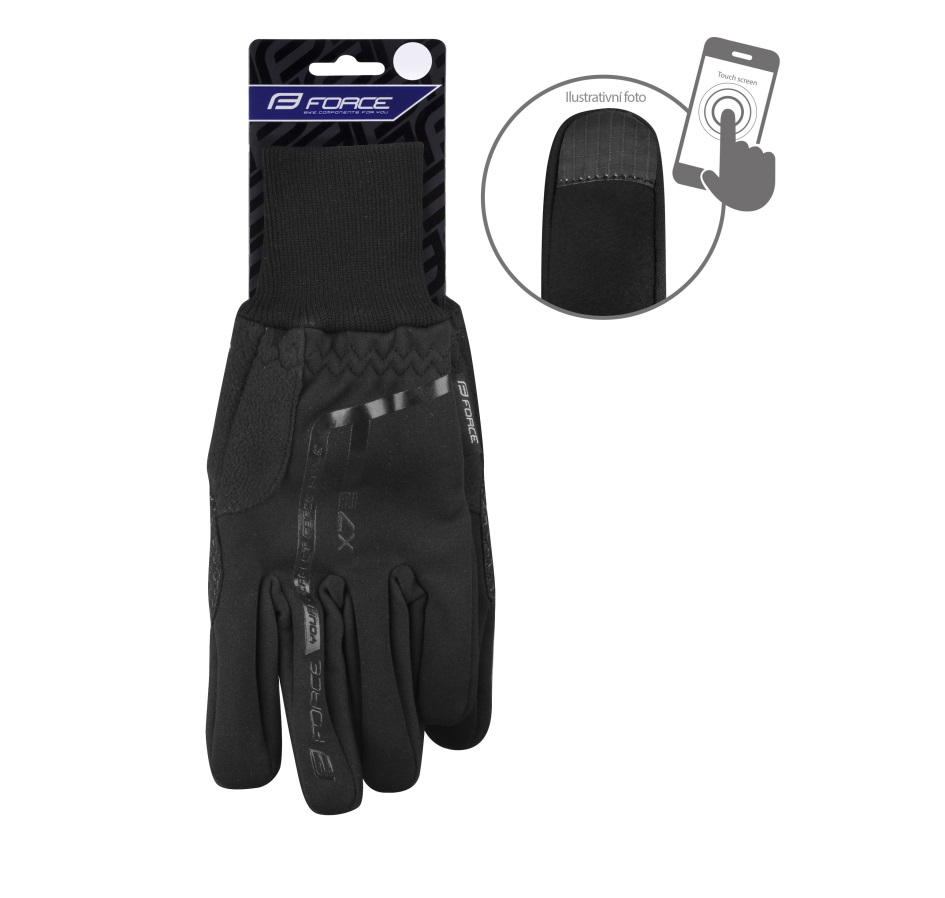 gloves winter FORCE X72, černé