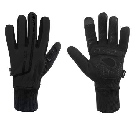 gloves winter FORCE X72, černé