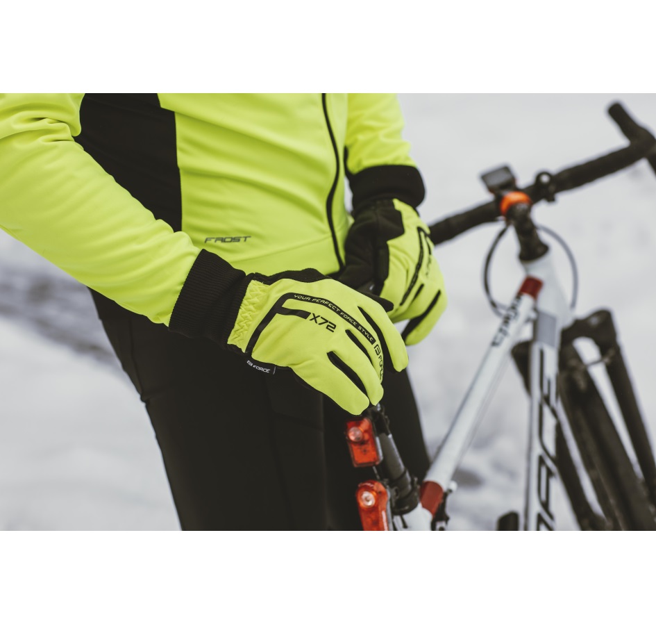 gloves winter FORCE X72, fluo 