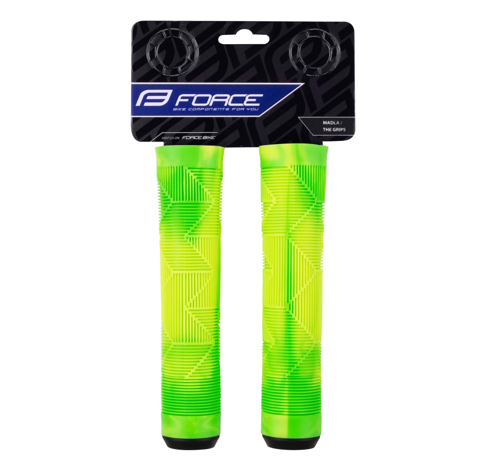 grips FORCE BMX145 rubber, green-yellow, packed